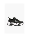 Versace Jeans Couture Leather Stargaze Sneakers With Contrasting Det In Black