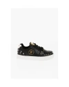 Versace Jeans Couture Textured Leather Court 88 Low Top Sneakers Wit In Black