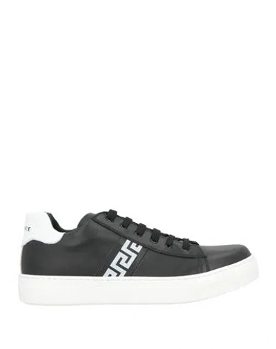 Versace Woman Sneakers Black Size 8 Leather