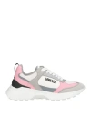 Versace Woman Sneakers Light Grey Size 7 Calfskin, Textile Fibers In Grey