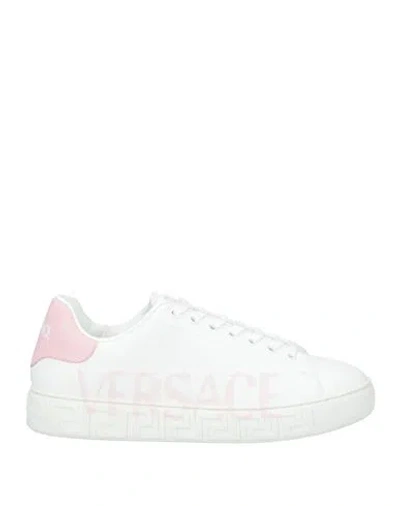 Versace Woman Sneakers Light Pink Size 8 Textile Fibers