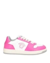 Versace Woman Sneakers Magenta Size 8 Calfskin In Purple