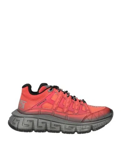 Versace Woman Sneakers Red Size 9 Leather