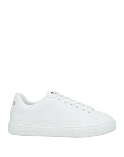 VERSACE VERSACE WOMAN SNEAKERS WHITE SIZE 8 LEATHER