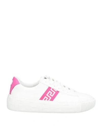Versace Woman Sneakers White Size 6.5 Calfskin