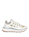 Versace Trigreca Printed Low-top Trainer Sneakers, White In White