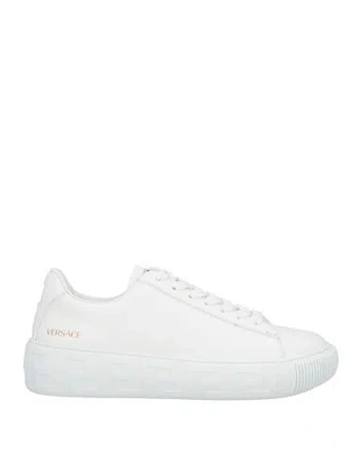 Versace Woman Sneakers White Size 8 Calfskin