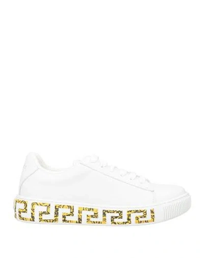 Versace Woman Sneakers White Size 8 Leather
