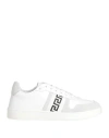 Versace Woman Sneakers White Size 8 Leather In White