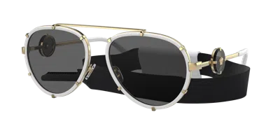 Versace Woman Sunglasses Ve2232 In Dark Grey
