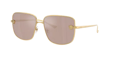 Versace Woman Sunglass Ve2282 In Gold