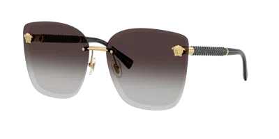 Versace Woman Sunglass Ve2292b In Gold