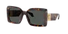 Versace Medusa-plaque Oversized-frame Sunglasses In Dark Grey