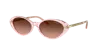 Versace Womens Pink Ve4469 Oval-frame Acetate And Metal Sunglasses In Pink Gradient Grey