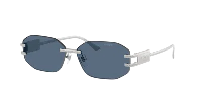 Versace Woman Sunglasses Ve2274 In Dark Blue