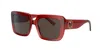 Versace Womens Red Ve4384b Square-frame Acetate Sunglasses In Dark Brown