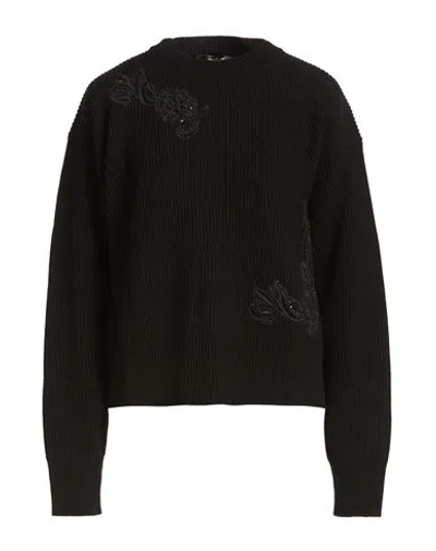 Versace Woman Sweater Black Size 4 Virgin Wool