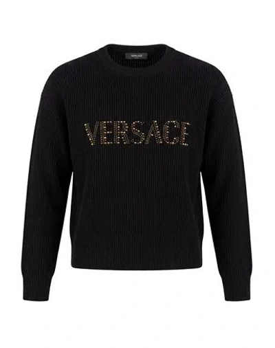 Versace Woman Sweater Black Size 6 Virgin Wool