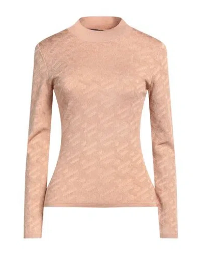 Versace Woman Sweater Camel Size 2 Viscose, Polyamide, Elastane In Beige