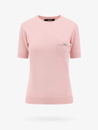 Versace Pink Front Pocket Logo T-shirt