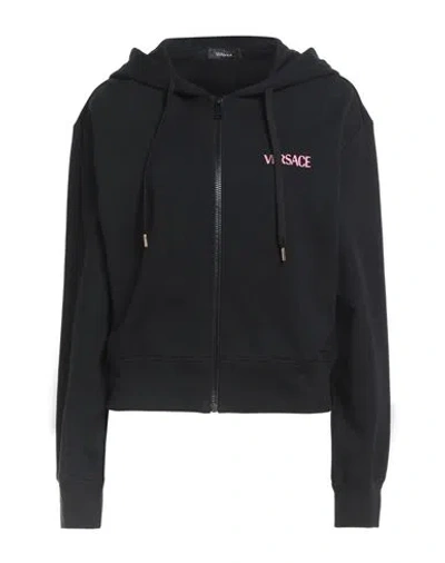Versace Woman Sweatshirt Black Size 12 Cotton