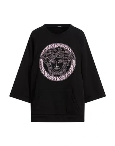 Versace Woman Sweatshirt Black Size 14 Cotton