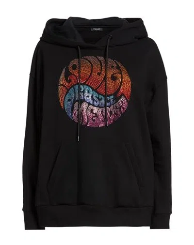 Versace Woman Sweatshirt Black Size 8 Cotton