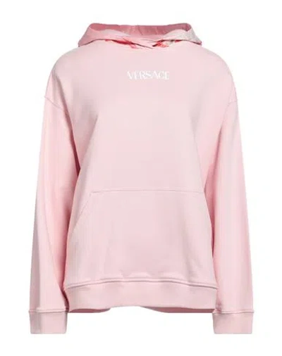Versace Woman Sweatshirt Light Pink Size 10 Cotton