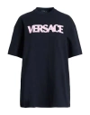 Versace Woman T-shirt Black Size 2 Cotton In Black