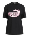 Versace Woman T-shirt Black Size 8 Cotton