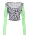 Versace Woman T-shirt Lilac Size 6 Viscose, Elastane In Purple