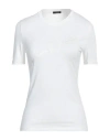 Versace Woman T-shirt White Size 0 Viscose, Elastane In White