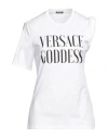 Versace Goddess-print T-shirt In White