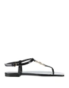 Versace 'medusa '95' Black Low Sandals With Logo Detail In Black