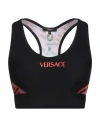 Versace Woman Top Black Size 2 Polyamide, Elastane, Polyester In Black