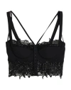 Versace Woman Top Black Size 6 Acetate, Viscose, Polyamide In Black