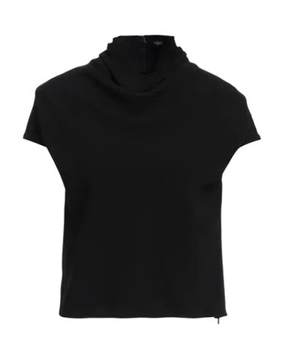 Versace Woman Top Black Size 6 Viscose, Acetate