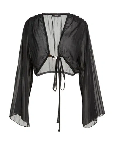 Versace Woman Top Black Size 8 Polyester