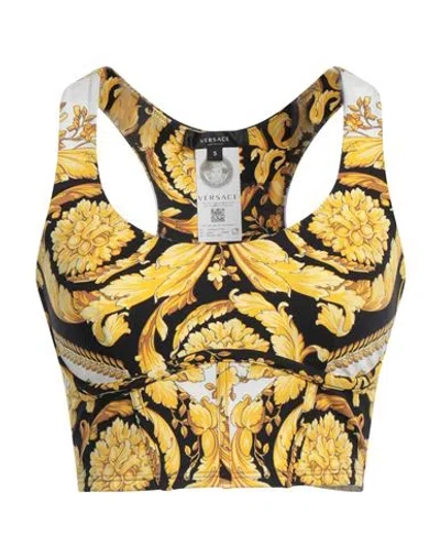 Versace Woman Top Black Size S Polyamide, Elastane