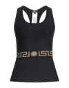 Versace Tanktop Aus Stretch-jersey Mit Jacquard-besatz In Black