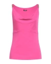 Versace Woman Top Fuchsia Size 8 Viscose, Elastane In Pink