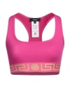 Versace Woman Top Fuchsia Size S Polyamide, Elastane, Polyester In Pink