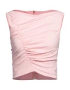 Versace Woman Top Pink Size 2 Viscose, Elastane