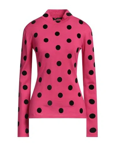Versace Woman Turtleneck Fuchsia Size 6 Virgin Wool