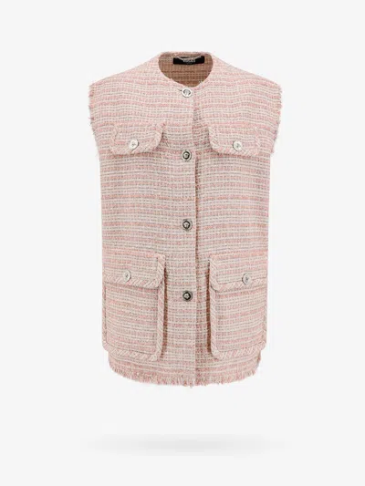 Versace Woman  Woman Pink Blazers E Vests