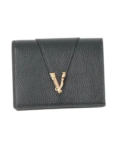 Versace Woman Wallet Black Size - Calfskin