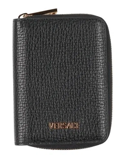 Versace Woman Wallet Black Size - Calfskin