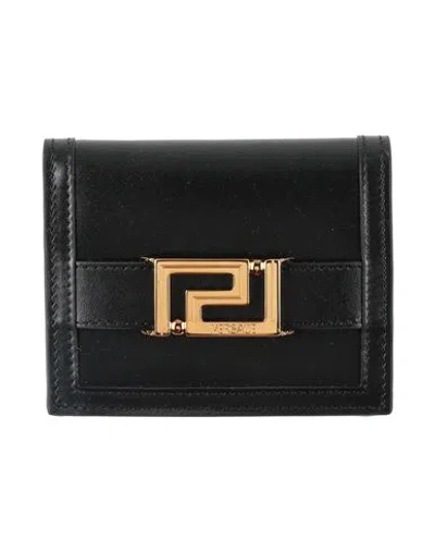 Versace Woman Wallet Black Size - Calfskin