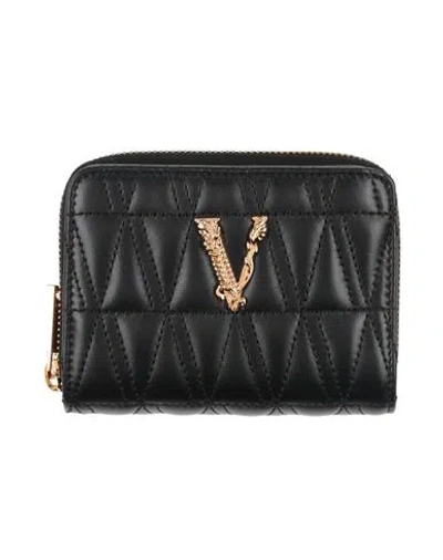 Versace Woman Wallet Black Size - Lambskin
