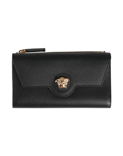 Versace Woman Wallet Black Size - Leather
